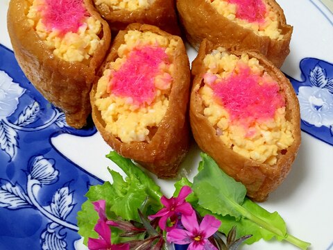 レンジで簡単!彩り綺麗な★稲荷寿司